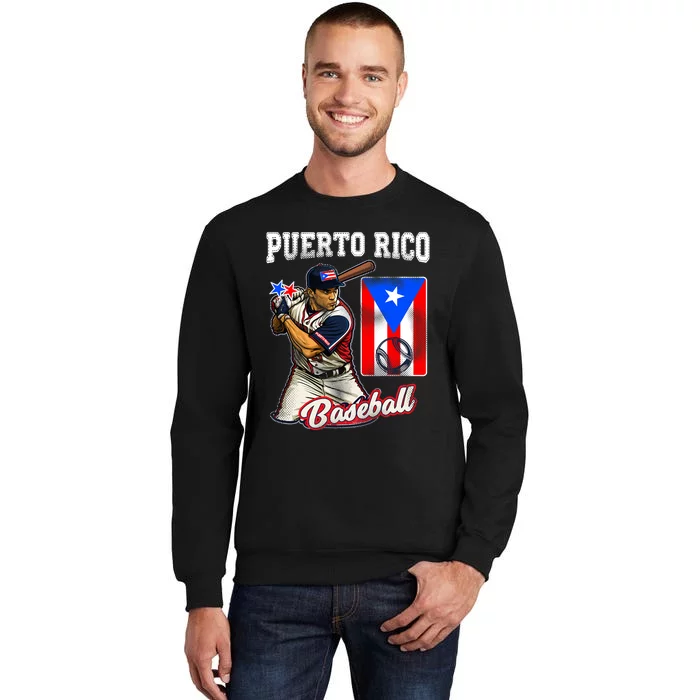 Puerto Rico Baseball PR Boricua Player Tall Sweatshirt