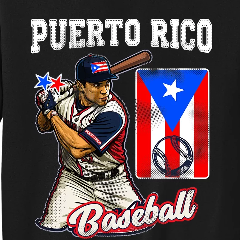 Puerto Rico Baseball PR Boricua Player Tall Sweatshirt