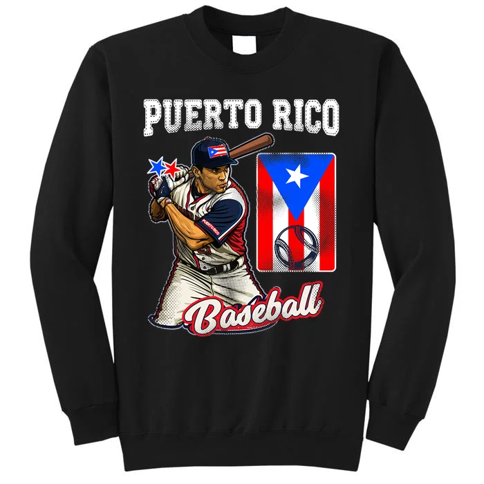 Puerto Rico Baseball PR Boricua Player Tall Sweatshirt