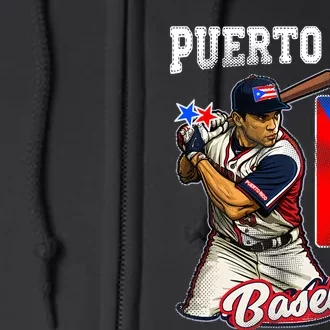 Puerto Rico Baseball PR Boricua Player Full Zip Hoodie