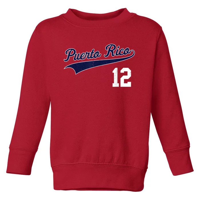 Puerto Rico Baseball 21 For Santurce Baseball Fans Toddler Sweatshirt