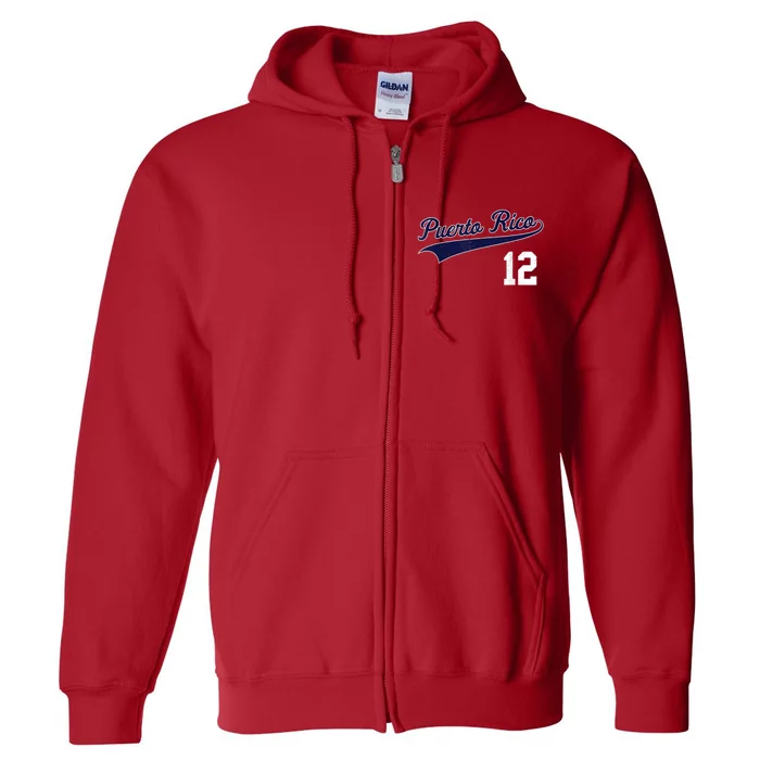 Puerto Rico Baseball 21 For Santurce Baseball Fans Full Zip Hoodie