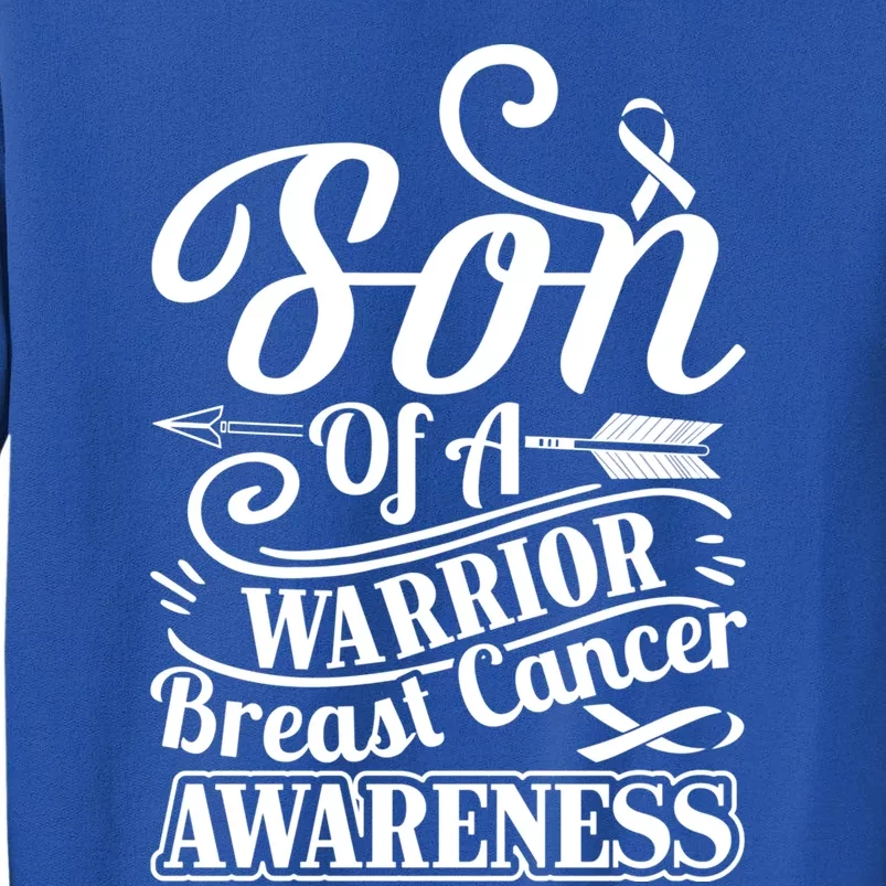 Pink Ribbon Breast Cancer Awareness Son Of Warrior Gift Sweatshirt