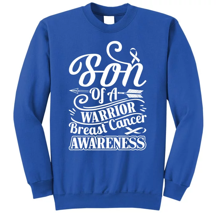 Pink Ribbon Breast Cancer Awareness Son Of Warrior Gift Sweatshirt