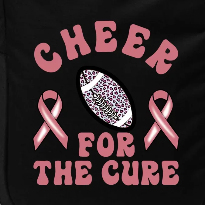 Pink Ribbon Breast Cancer Football Cheer For The Cure Cool Gift Impact Tech Backpack