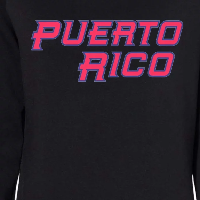 Puerto Rico Baseball World Baseball Classics Womens California Wash Sweatshirt