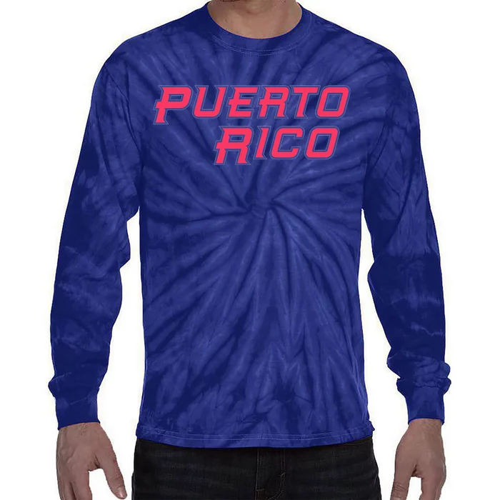 Puerto Rico Baseball World Baseball Classics Tie-Dye Long Sleeve Shirt