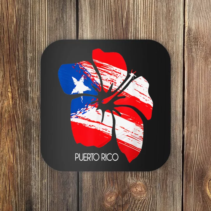 Puerto Rico Boricua Puerto Rican Flag Flower Pride Women Men Coaster