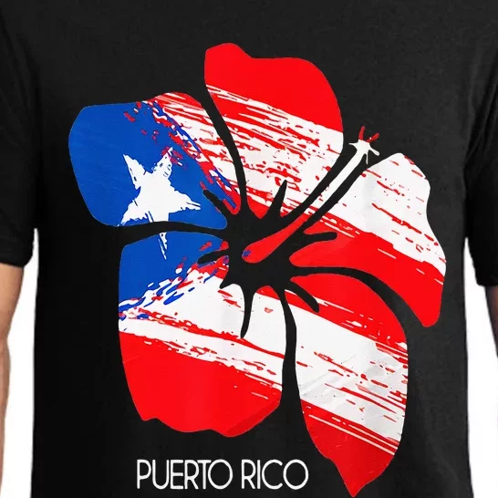 Puerto Rico Boricua Puerto Rican Flag Flower Pride Women Men Pajama Set