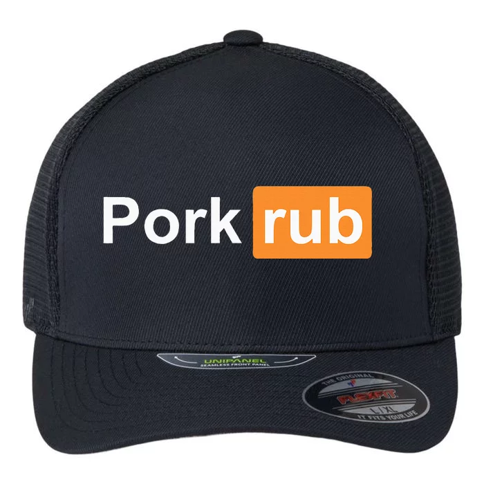 Pork Rub Bbq Smoker Lover Funny Barbecue Flexfit Unipanel Trucker Cap