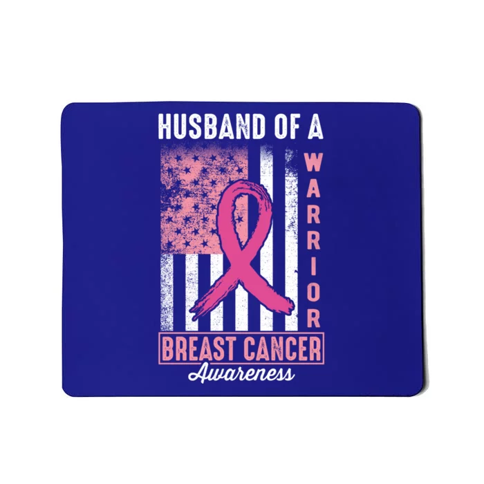 Pink Ribbon Breast Cancer Awareness Husband Of A Warrior Funny Gift Mousepad