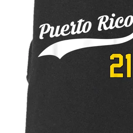 Puerto Rico Baseball 21 For Santurce Baseball Fans Doggie 3-End Fleece Hoodie