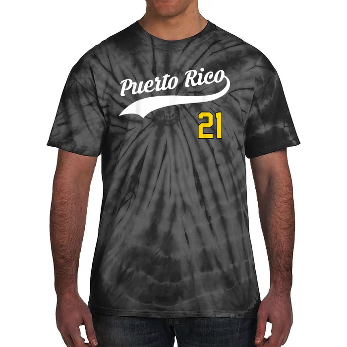 Puerto Rico Baseball 21 For Santurce Baseball Fans Tie-Dye T-Shirt