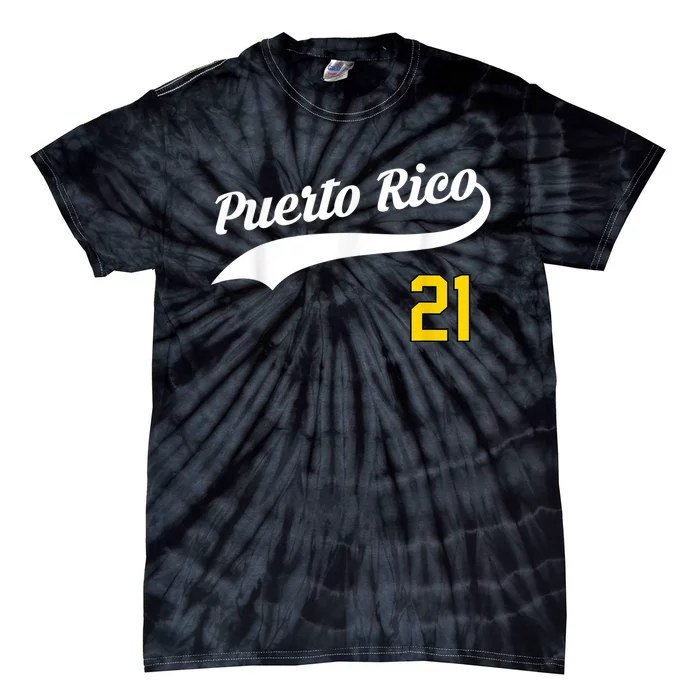 Puerto Rico Baseball 21 For Santurce Baseball Fans Tie-Dye T-Shirt