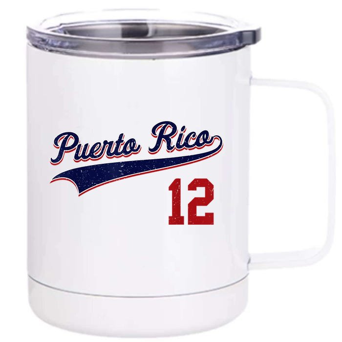 Puerto Rico Baseball 21 For Santurce Baseball Fans Front & Back 12oz Stainless Steel Tumbler Cup