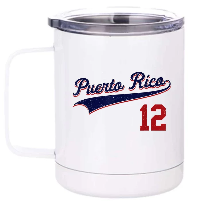 Puerto Rico Baseball 21 For Santurce Baseball Fans Front & Back 12oz Stainless Steel Tumbler Cup