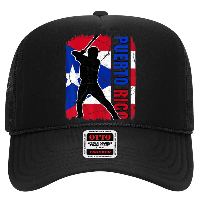 Puerto Rico Baseball 21 For Santurce Baseball Fans High Crown Mesh Trucker Hat