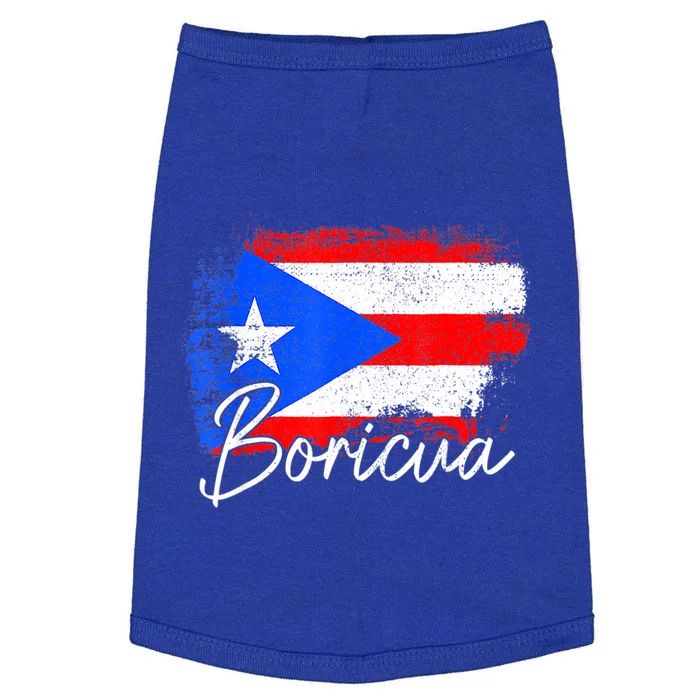 Puerto Rico Boricua Vintage Puerto Rican Flag Pride Doggie Tank