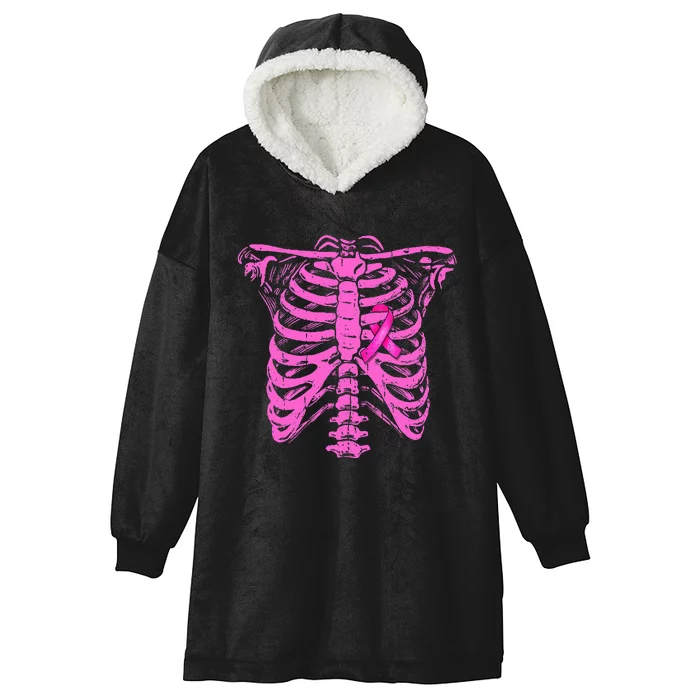 P.I.N.K. Ribbon Breast Cancer Awareness Halloween Hooded Wearable Blanket