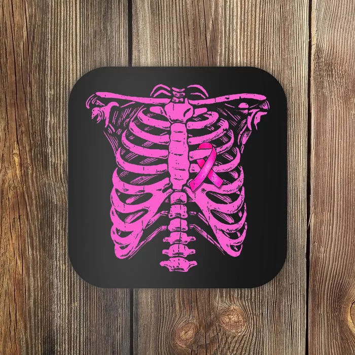 P.I.N.K. Ribbon Breast Cancer Awareness Halloween Coaster