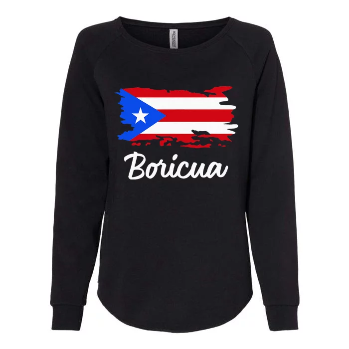 Puerto Rico Boricua Vintage Puerto Rican Flag Womens California Wash Sweatshirt