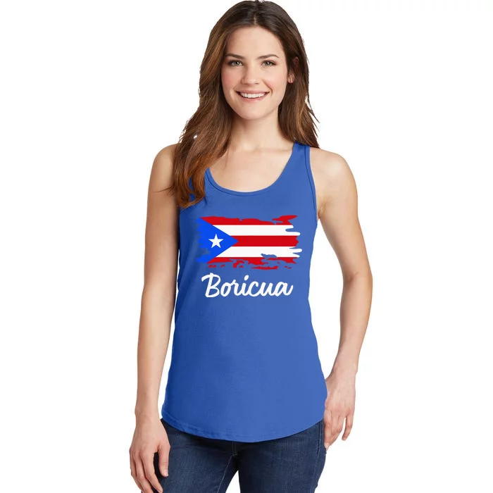 Puerto Rico Boricua Vintage Puerto Rican Flag Ladies Essential Tank