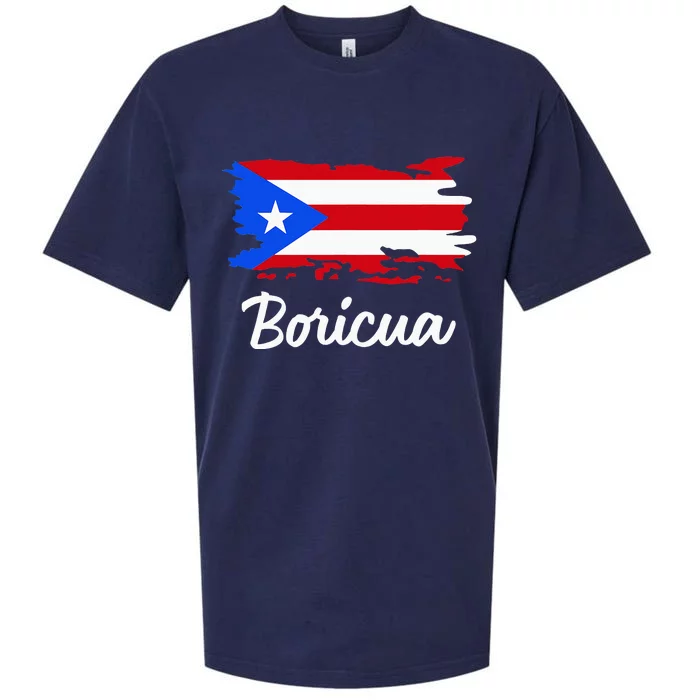 Puerto Rico Boricua Vintage Puerto Rican Flag Sueded Cloud Jersey T-Shirt