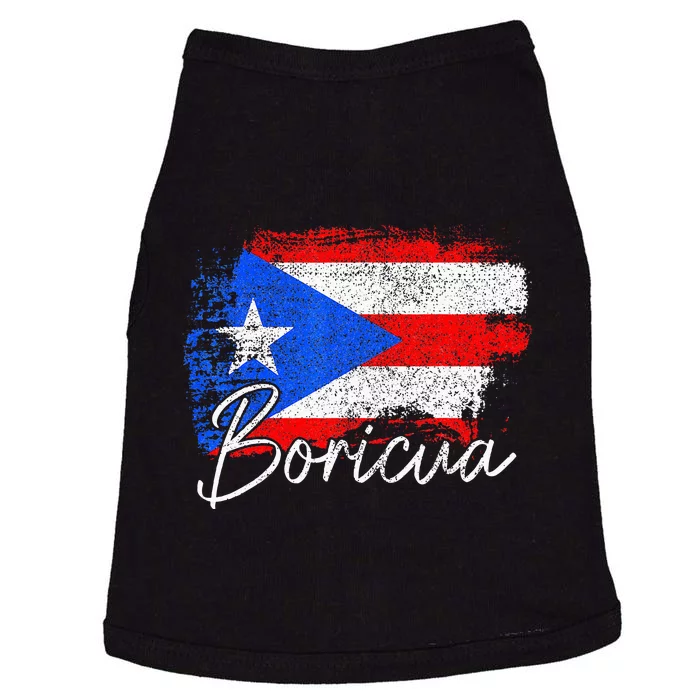 Puerto Rico Boricua Vintage Puerto Rican Flag Pride Doggie Tank