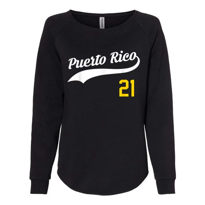 Puerto Rico Baseball 21 For Santurce Baseball Fans Womens California Wash Sweatshirt