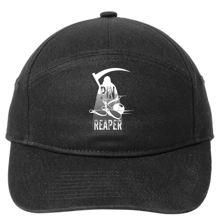 Pin Reaper Bowling Funny Bowlers 7-Panel Snapback Hat