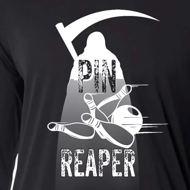 Pin Reaper Bowling Funny Bowlers Cooling Performance Long Sleeve Crew