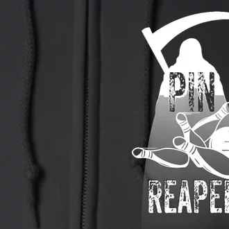 Pin Reaper Bowling Funny Bowlers Full Zip Hoodie