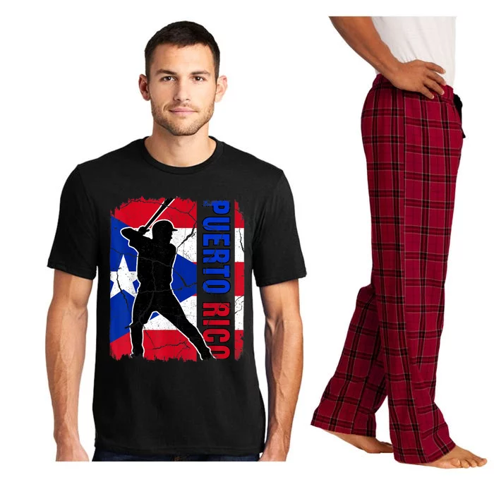 Puerto Rican Baseball Player Puerto Rico Flag Baseball Fans Pajama Set