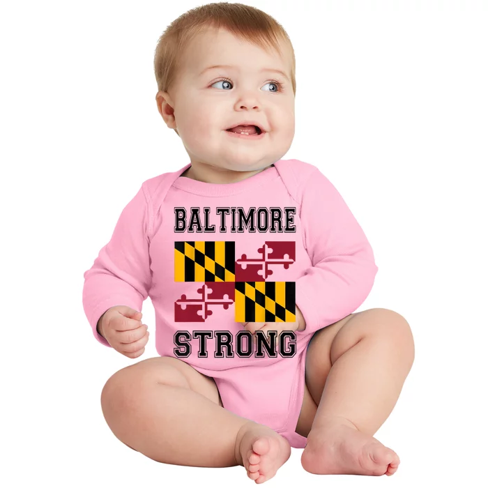 Patapsco River Baltimore Strong Baby Long Sleeve Bodysuit