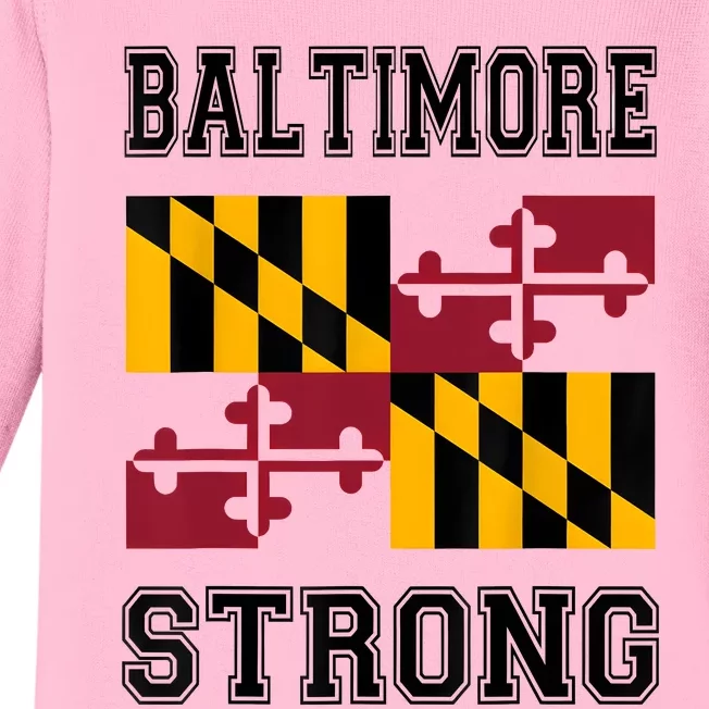 Patapsco River Baltimore Strong Baby Long Sleeve Bodysuit