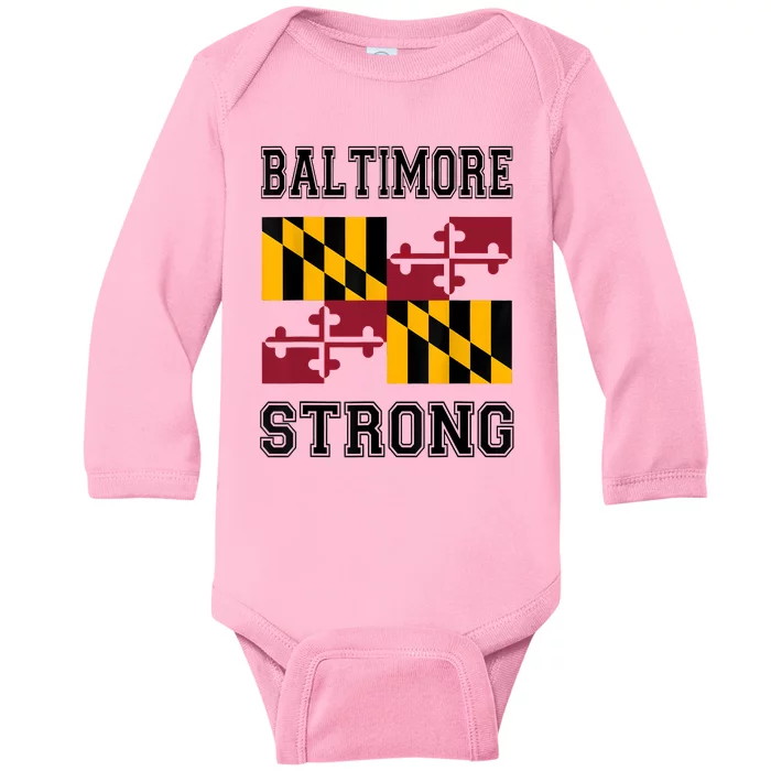 Patapsco River Baltimore Strong Baby Long Sleeve Bodysuit