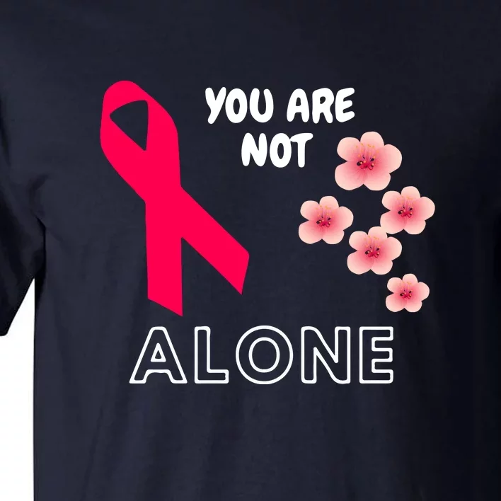 Pink Ribbon Breast Cancer Awareness Flower Gift Tall T-Shirt