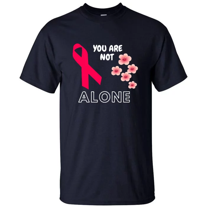 Pink Ribbon Breast Cancer Awareness Flower Gift Tall T-Shirt