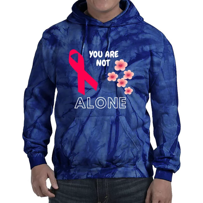 Pink Ribbon Breast Cancer Awareness Flower Gift Tie Dye Hoodie