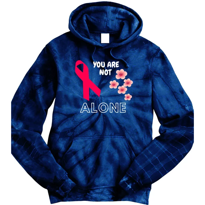 Pink Ribbon Breast Cancer Awareness Flower Gift Tie Dye Hoodie