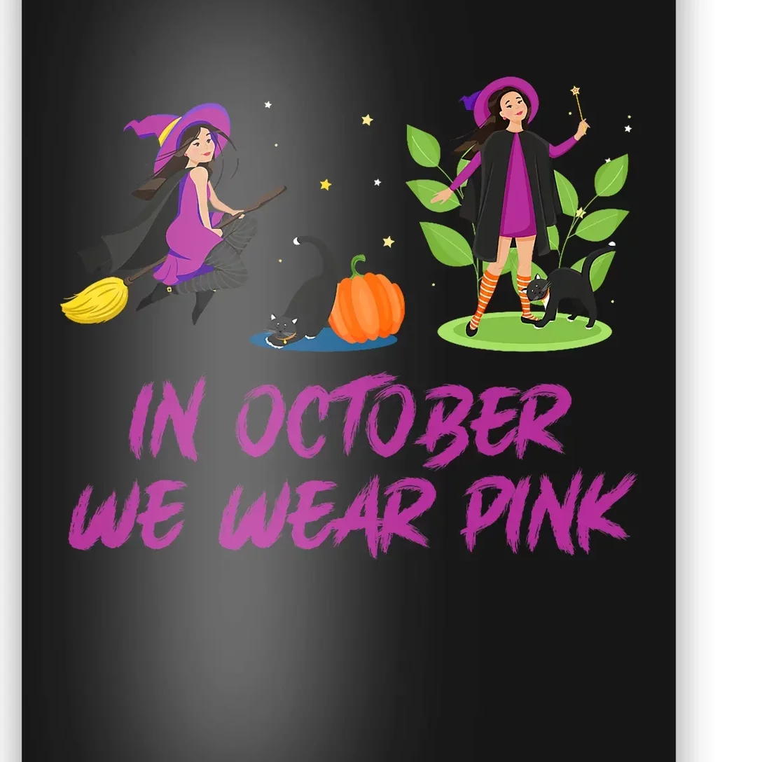 Pink Ribbon Breast Cancer Shirts Halloween Poster