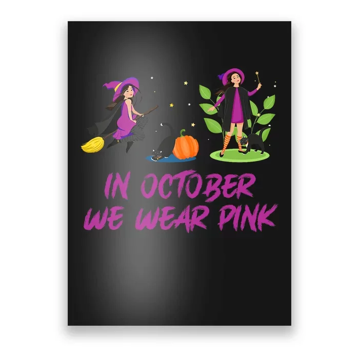 Pink Ribbon Breast Cancer Shirts Halloween Poster