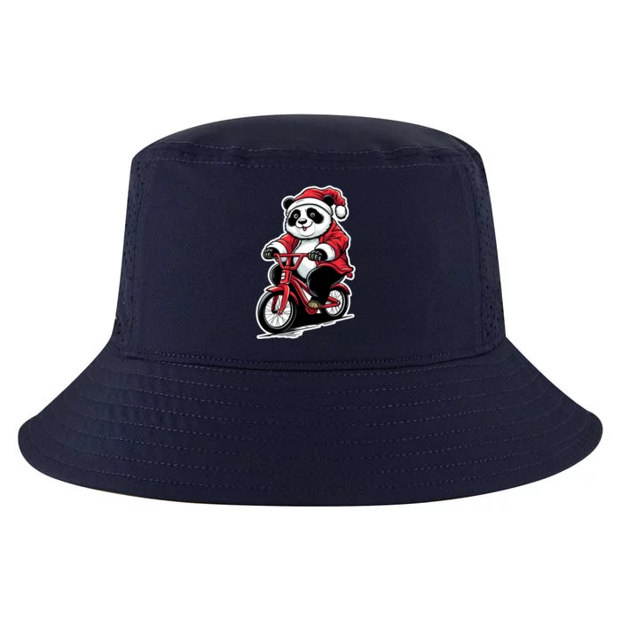 Panda Riding Bicycle Xmas Cycling Panda Lover Christmas Gift Cool Comfort Performance Bucket Hat