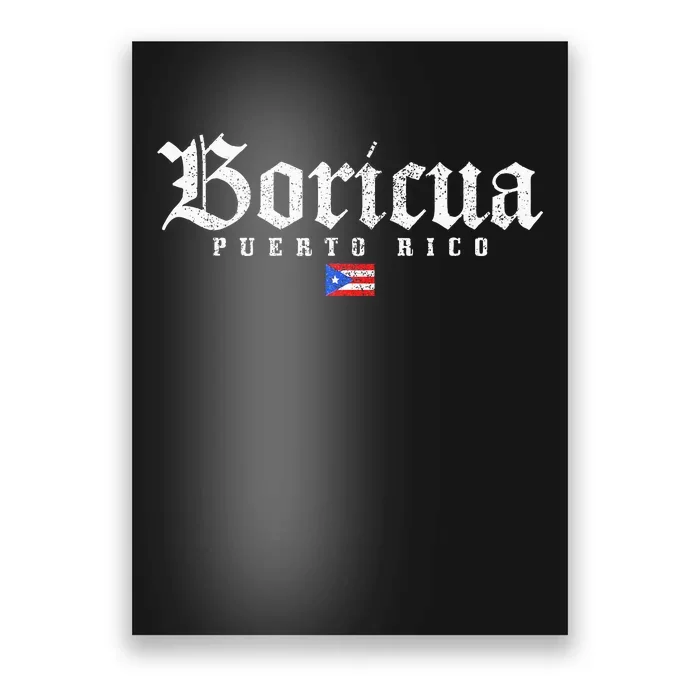 Puerto Rico Boricua Vintage Puerto Rican Flag Pride Poster