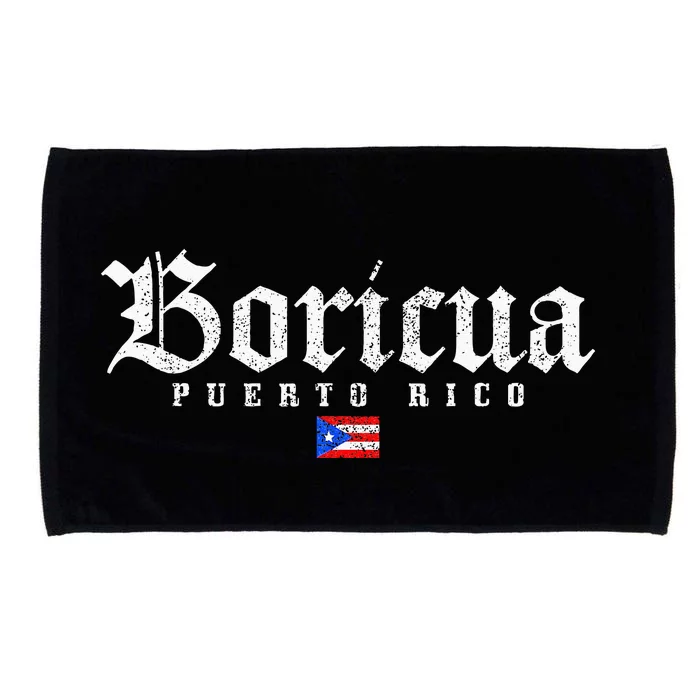 Puerto Rico Boricua Vintage Puerto Rican Flag Pride Microfiber Hand Towel