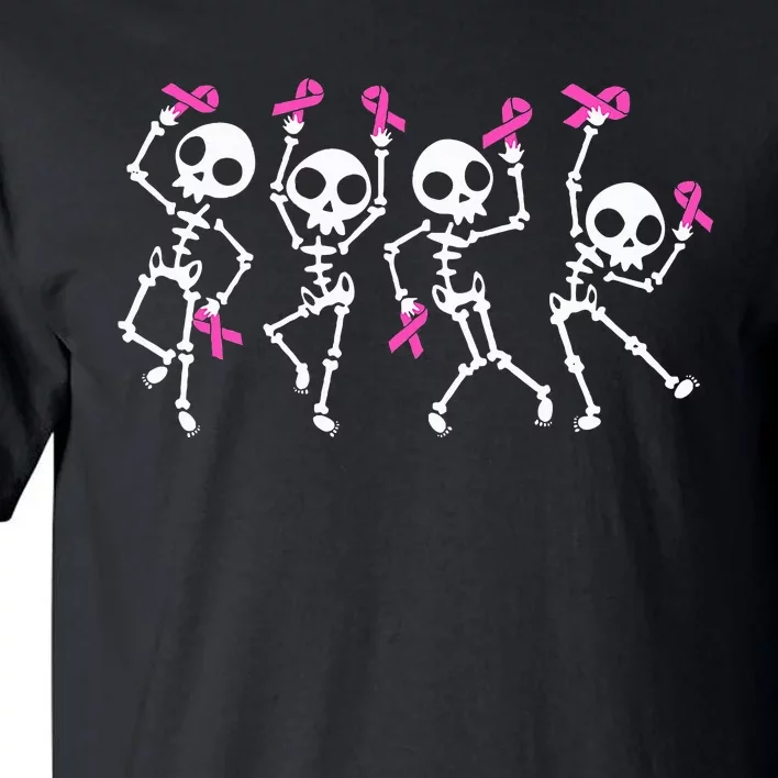 Pink Ribbon Breast Cancer Awareness Skeleton Kids Tall T-Shirt