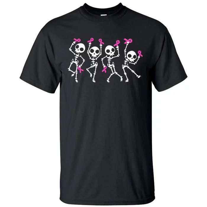 Pink Ribbon Breast Cancer Awareness Skeleton Kids Tall T-Shirt