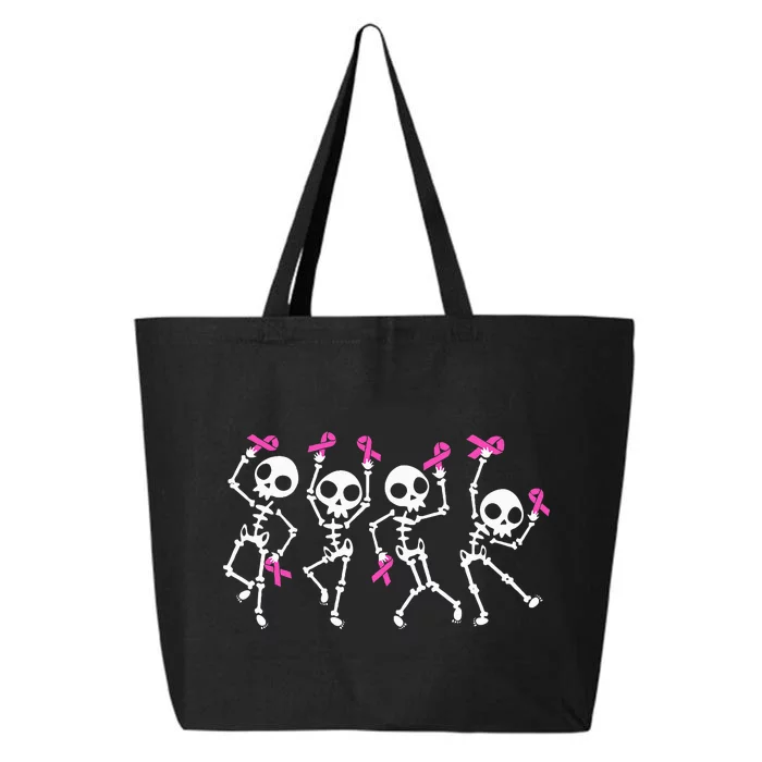 Pink Ribbon Breast Cancer Awareness Skeleton Kids 25L Jumbo Tote