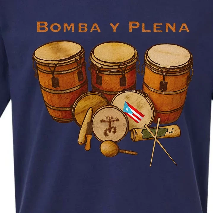 Puerto Rico Bomba Y Plena Boricua Sueded Cloud Jersey T-Shirt