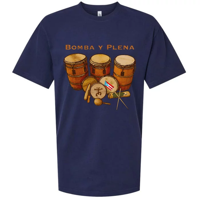 Puerto Rico Bomba Y Plena Boricua Sueded Cloud Jersey T-Shirt